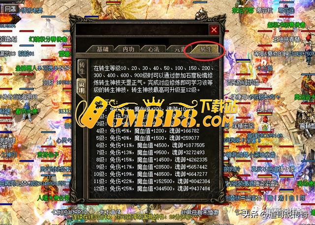 热血传奇：老区第四个999氪金设定——转生系统